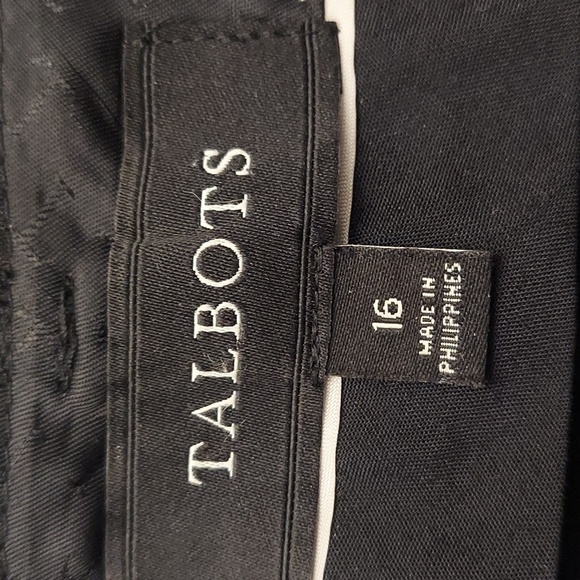 TALBOTS Black and White Patterned Lined Trousers - Picture 12 of 14